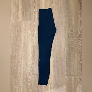 Lululemon Navy Blue High-Waisted Leggings with Pockets